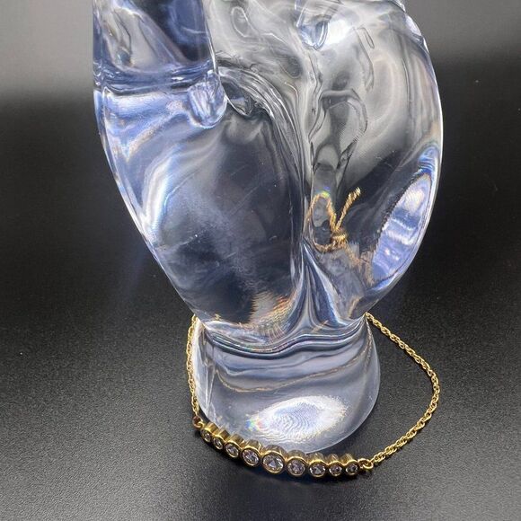 KATE Spade Bezel Set Crystal Bracelet Adjustable Like New - Picture 9 of 9